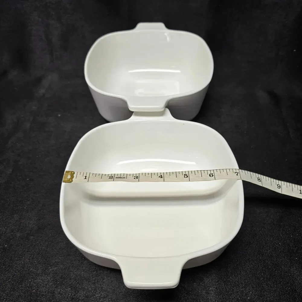 CorningWare Blue Cornflower 1.5 & 2 QT. Stoneware Casserole Dish x2 & Glass Lid